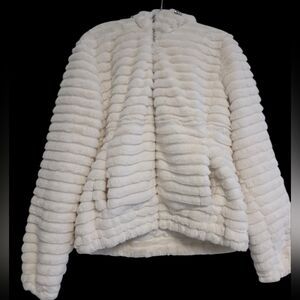 Zella White Teddy Jacket Size Medium